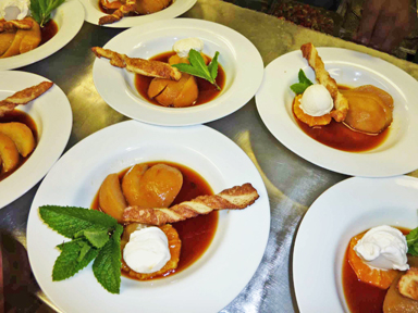 Pears Poached in North Coast Brewing Old Stock Ale