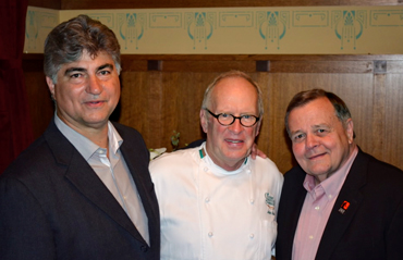 John Ash with North Coast Brewing's Mark Ruedrich and Doug Moody