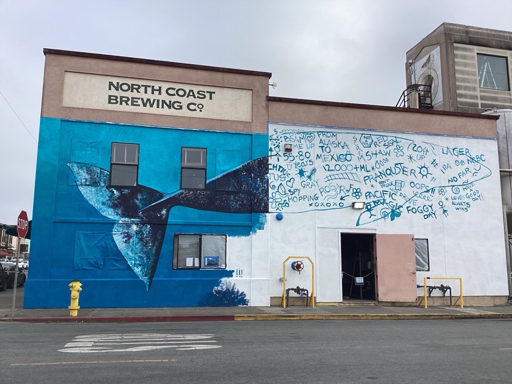 Mural Installation at North Coast Brewing Co. Honors Ocean Wildlife